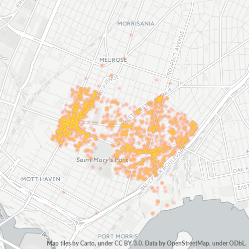 10455 Business Density Heatmap