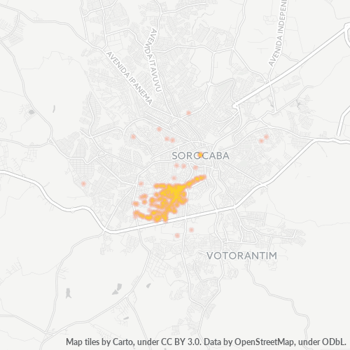 18046-000 Mapa de calor de densidad empresarial