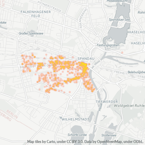 Heatmap für plz 13581