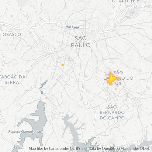 09540-000 Heatmap de Densidade da Empresa