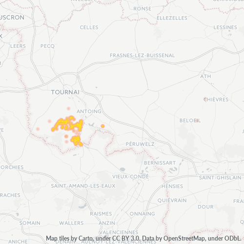 Heatmap voor postcode 7620