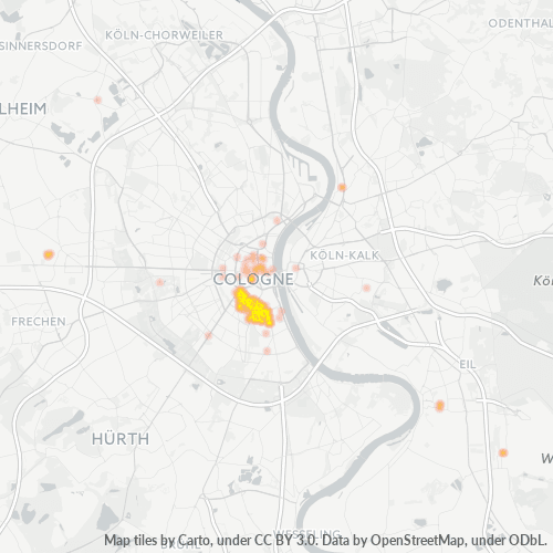 Heatmap für plz 50677