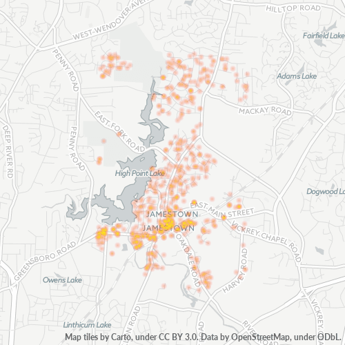 27282 Business Density Heatmap