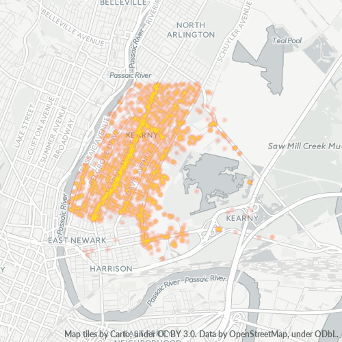 07032 Business Density Heatmap