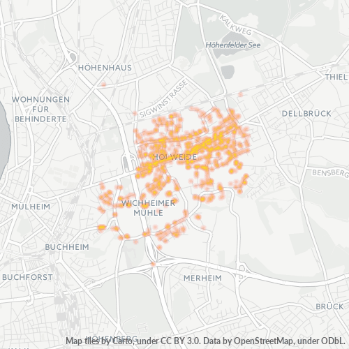 Heatmap für plz 51067