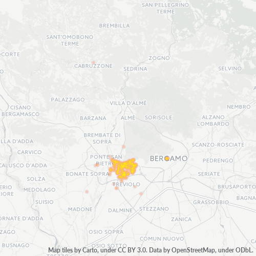 24035 Mappa di concentrazione per la densità di aziende