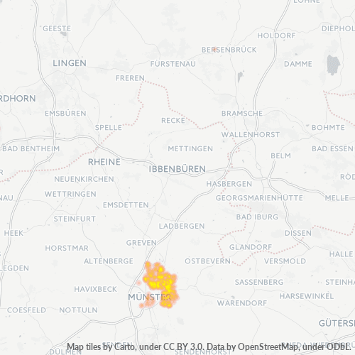 48157 Standortdichte-Heatmap