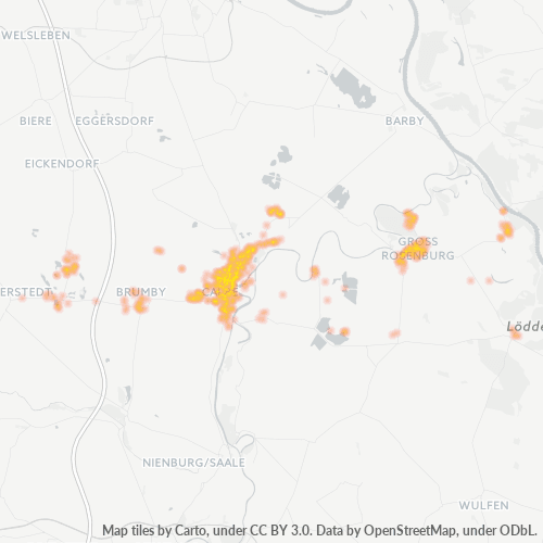 Heatmap für plz 39240