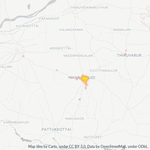 614001 Business Density Heatmap
