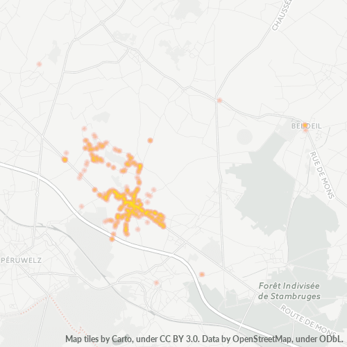 Heatmap voor postcode 7971