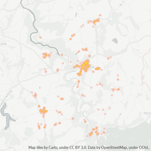 Heatmap für plz 07980