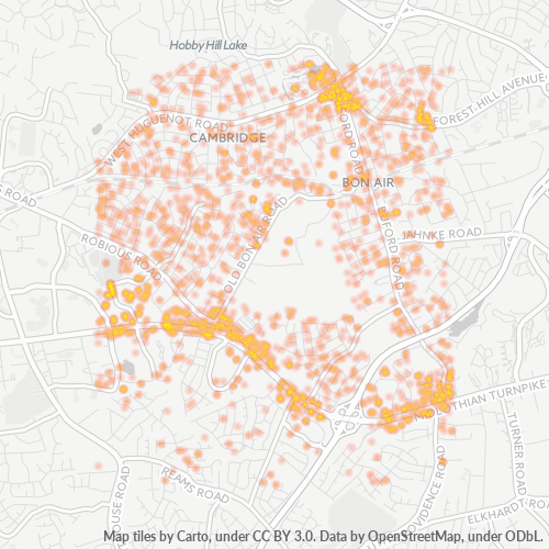 23235 Business Density Heatmap