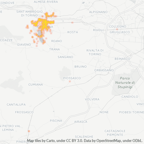Mappa di calore per cap 10051
