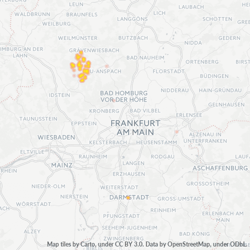 Heatmap für plz 61276