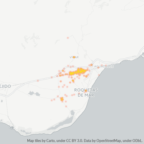 Mapa de calor para código postal 04738