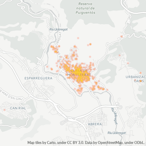 08640 Mapa de calor de densidad empresarial