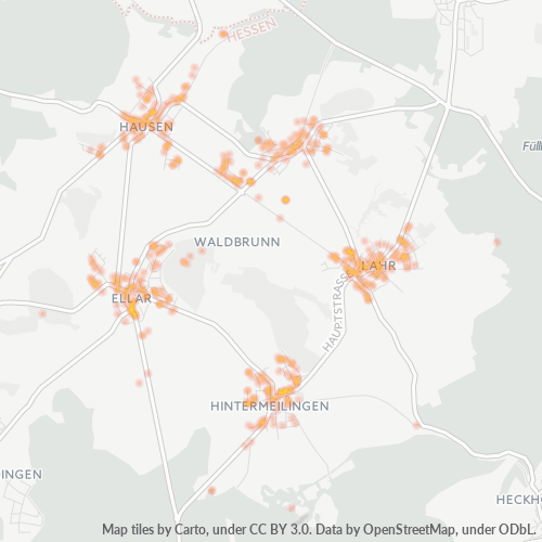 Heatmap für plz 65620