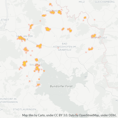 Heatmap für plz 97633
