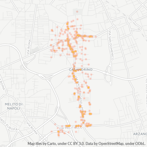 80025 Mappa di concentrazione per la densità di aziende