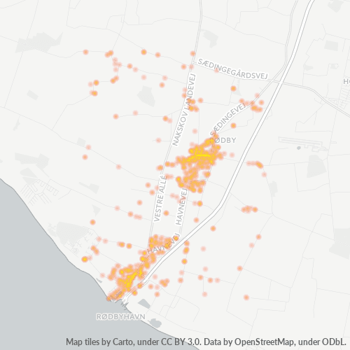 4970 Heatmap over forretningstæthed