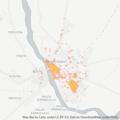 125300 Harta calorică cu densitatea activității economice