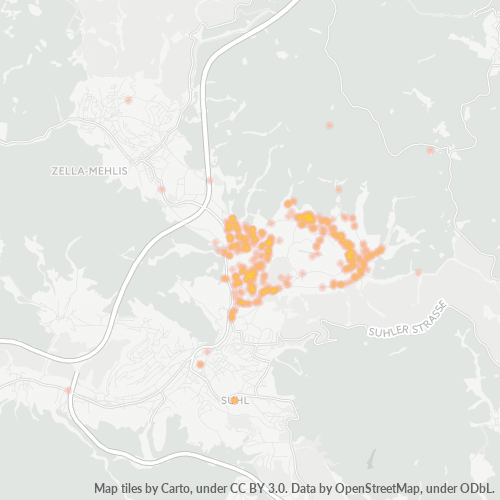 Heatmap für plz 98528