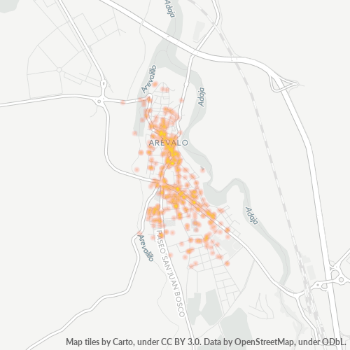 Mapa de calor para código postal 05200