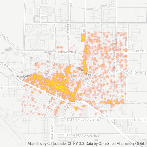 95340 Business Density Heatmap