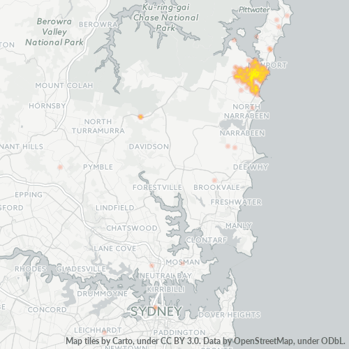 2103 Business Density Heatmap