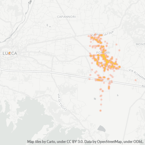 Mappa di calore per cap 55016
