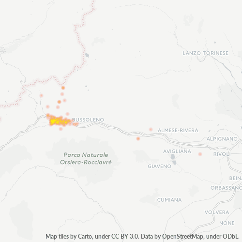 10059 Mappa di concentrazione per la densità di aziende