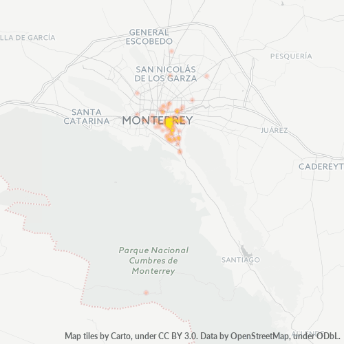 64810 Mapa de calor de densidad empresarial