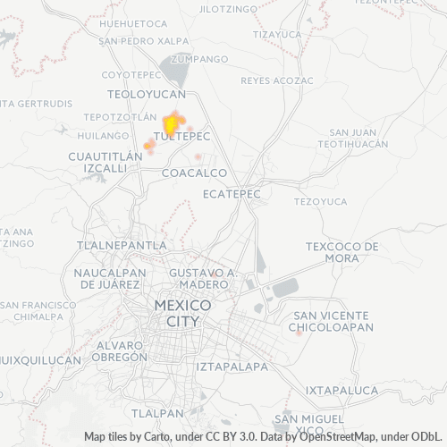 54880 Mapa de calor de densidad empresarial