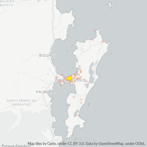 88015-000 Mapa de calor de densidad empresarial