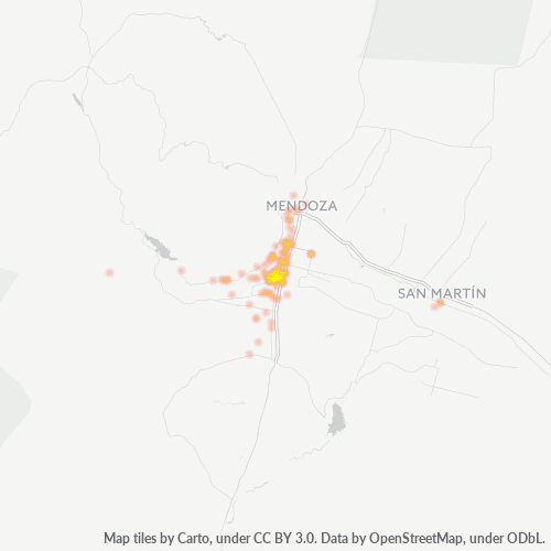 5507 Mapa de calor de densidad empresarial