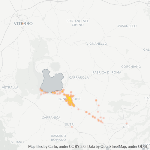 Mappa di calore per cap 01037