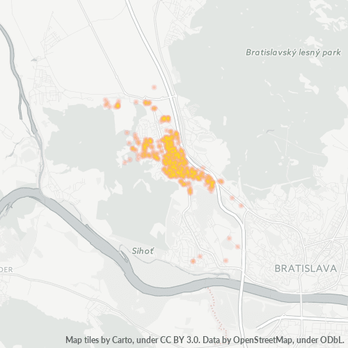 841 01 Teplotná mapa obchodnej hustoty