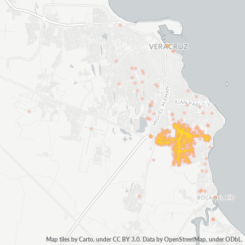 94297 Mapa de calor de densidad empresarial
