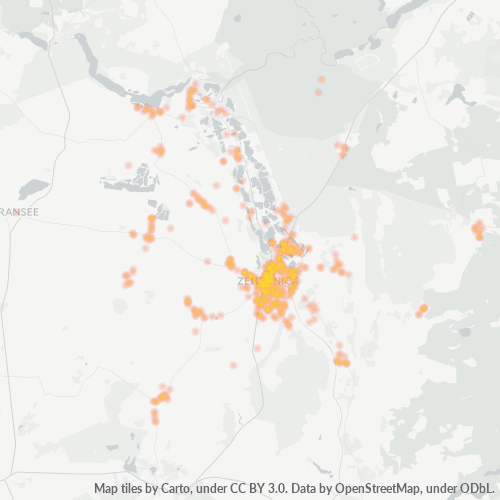 Heatmap für plz 16792