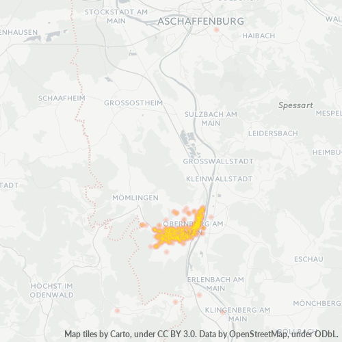 Heatmap für plz 63785