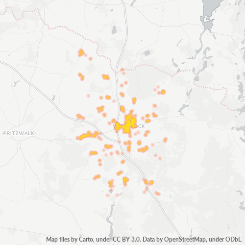 Heatmap für plz 16909