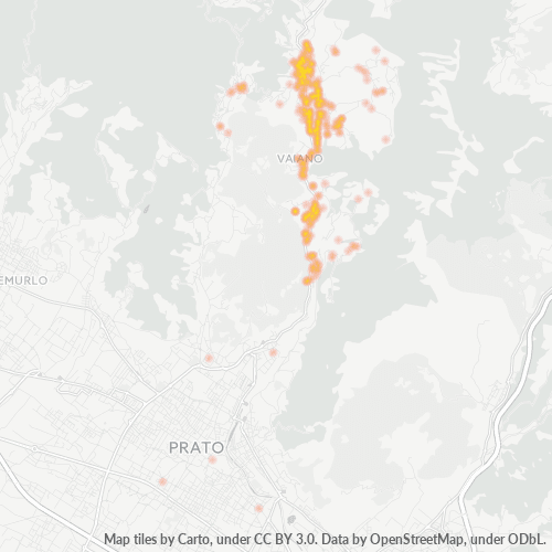 Mappa di calore per cap 59021