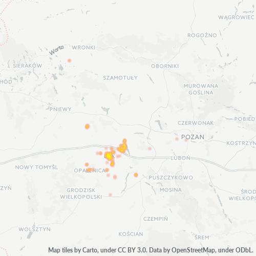 64-320 Mapa intensywności działalności gospodarczej