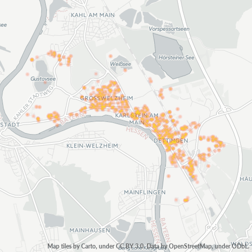 Heatmap für plz 63791