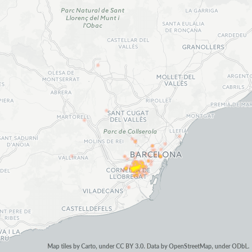 08901 Mapa de calor de densidad empresarial