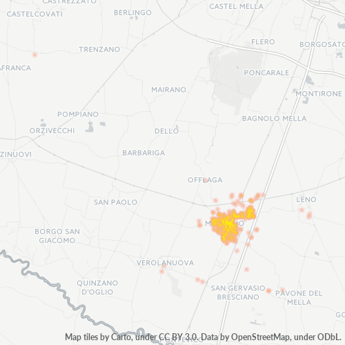 Mappa di calore per cap 25025