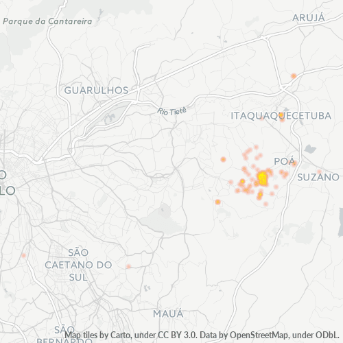 08500-000 Heatmap de Densidade da Empresa