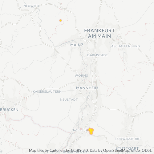 76327 Standortdichte-Heatmap