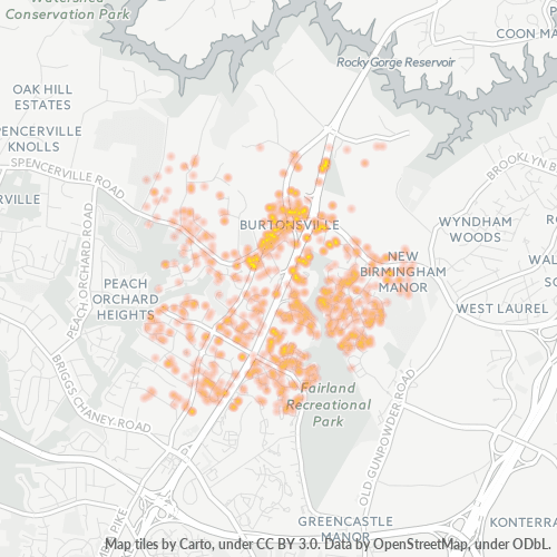 20866 Business Density Heatmap
