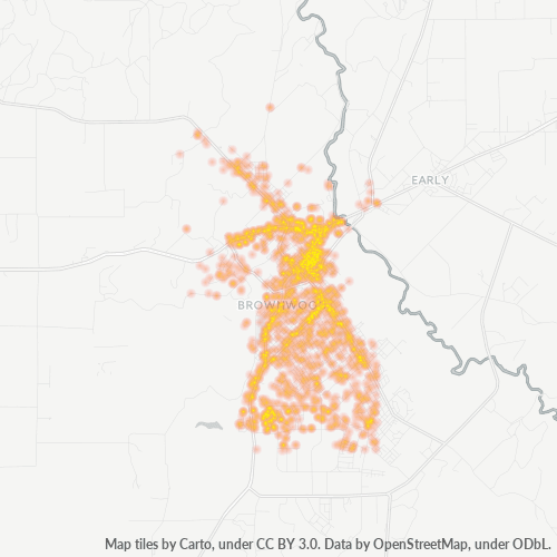 76801 Business Density Heatmap